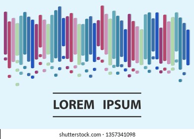 Colorful background with lines and circles. Pattern design for banner, poster, flyer, card