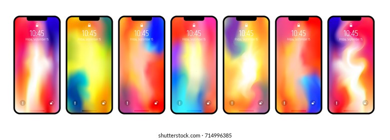 Colorful background lock screen of Smart Phone.Modern user interface,wallpapers for mobile smart phone. Mobile Application Interface, mobile wallpaper, vector illustration