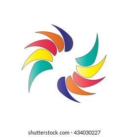 colorful background. logo design