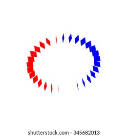 Colorful background logo design. Red and blue 





