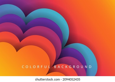 colorful background love backdrop yellow,orange,purple and blue abstract background eps10 vector