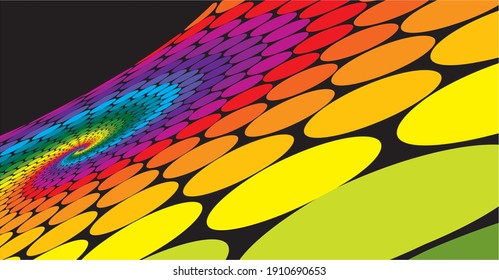 Colorful background made of circles for the desktop of the pc
