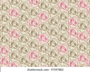 Colorful background made from roses and strips