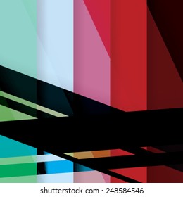 Colorful background made of various stripes. Design template for business brochures, flyers, posters and invitations. Vector