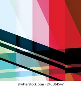 Colorful background made of various stripes. Design template for business brochures, flyers, posters and invitations. Vector