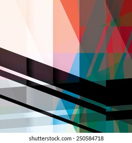 Colorful background made of various stripes. Design template for business brochures, flyers, posters and invitations. Vector