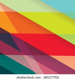 Colorful background made of various stripes. Design template for business brochures, flyers, posters and invitations. Vector