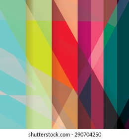 Colorful background made of various stripes. Design template for business brochures, flyers, posters and invitations. Vector