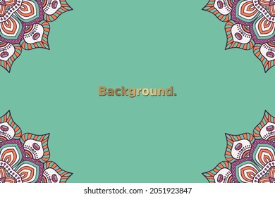 Colorful background with mandala in ethnic style