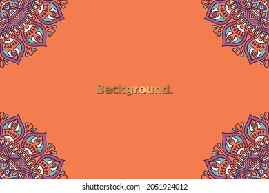 Colorful background with mandala in ethnic style