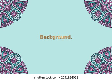 Colorful background with mandala in ethnic style