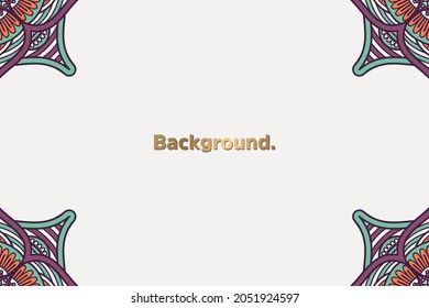 Colorful background with mandala in ethnic style