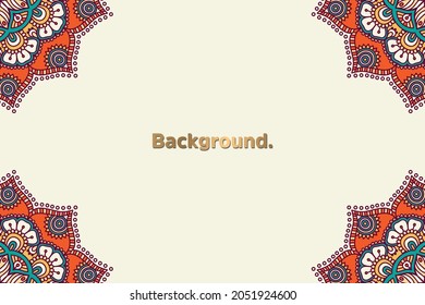 Colorful background with mandala in ethnic style