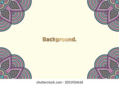 Colorful background with mandala in ethnic style