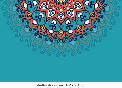 Colorful background with mandala template