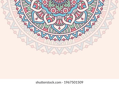 Colorful background with mandala template