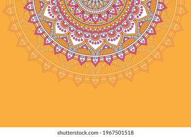 Colorful background with mandala template