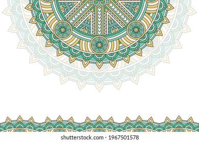Colorful background with mandala template