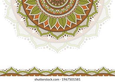 Colorful background with mandala template