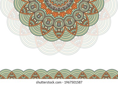 Colorful background with mandala template