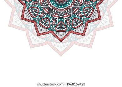 Colorful background with mandala template