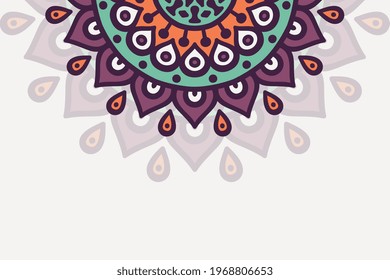 Colorful background with mandala template