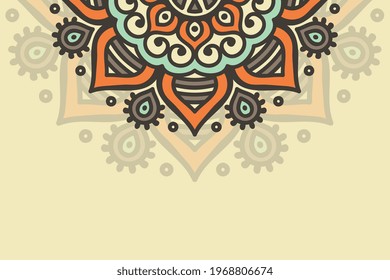 Colorful background with mandala template