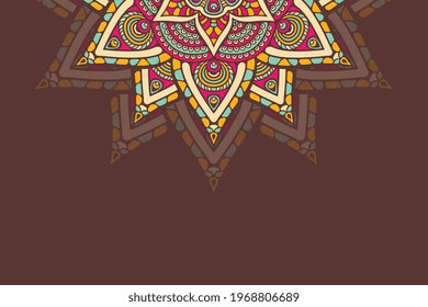 Colorful background with mandala template
