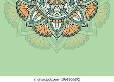 Colorful background with mandala template