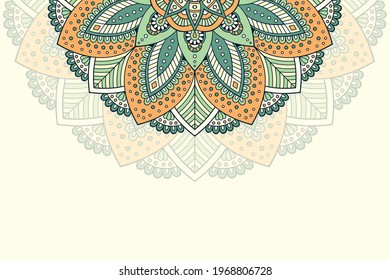 Colorful background with mandala template