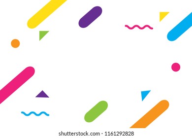Colorful background with memphis style