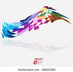 Colorful background mosaic pattern design. Vector illustration