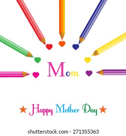Colorful background for mothers day vector illustration