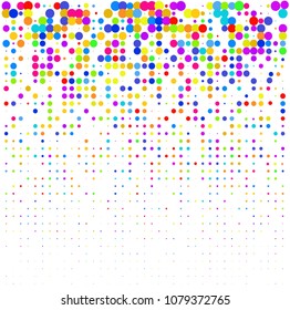 Colorful background of multicolored dots