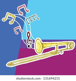 Colorful Background with musical elements