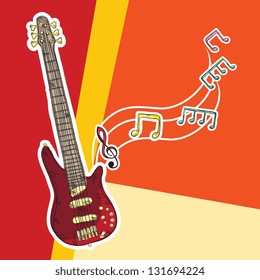 Colorful Background with musical elements