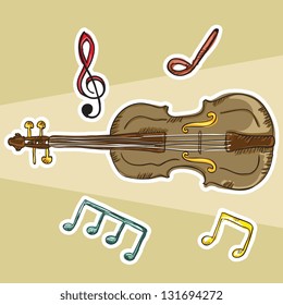 Colorful Background with musical elements