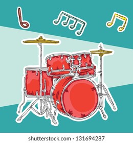 Colorful Background with musical elements