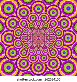 Colorful background (optical expansion illusion)