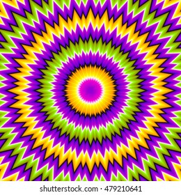 Colorful background (optical expansion illusion)