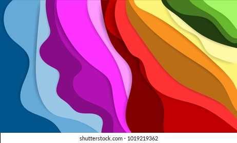 Colorful background overlap for creative design. Vector art illustration