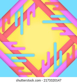 colorful background with overlap layers. pastel, colorful, paper cut and modern style. suitable for kids, flyer, brochure, cover, landing page and copy space