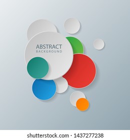 Colorful background with overlapping circles. Modern background.