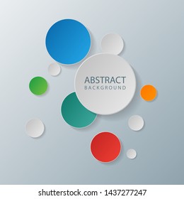 Colorful background with overlapping circles. Modern background.
