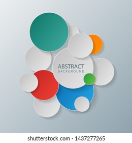 Colorful background with overlapping circles. Modern background.
