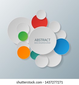 Colorful background with overlapping circles. Modern background.