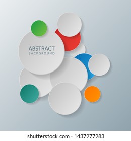 Colorful background with overlapping circles. Modern background.
