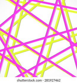 Colorful background with overlapping lines. Vector illustration. Eps10