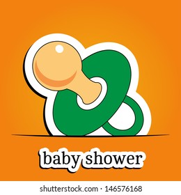 Colorful background with pacifier, vector