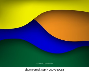 fondo colorido con efecto de onda de corte de papel